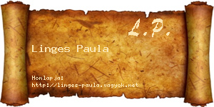 Linges Paula névjegykártya